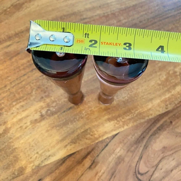 Gorgeous Krosno Poland Ameythest Art Glass Purple Vase with Clear Blown Bubble - Picture 12 of 16